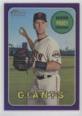 2018 Topps Heritage - [Base] - Hot Box Chrome Purple Refractor #THC-293 - Buster Posey