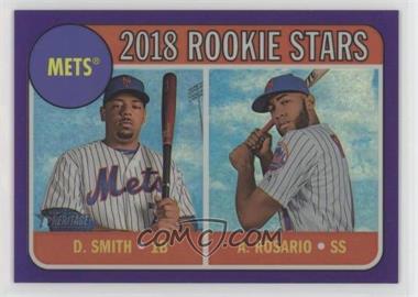 2018 Topps Heritage - [Base] - Hot Box Chrome Purple Refractor #THC-31 - Rookie Stars - Dominic Smith, Amed Rosario