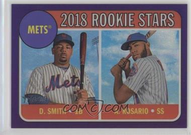 2018 Topps Heritage - [Base] - Hot Box Chrome Purple Refractor #THC-31 - Rookie Stars - Dominic Smith, Amed Rosario