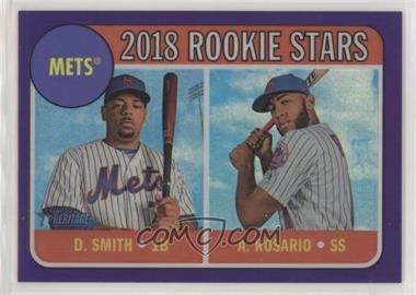 2018 Topps Heritage - [Base] - Hot Box Chrome Purple Refractor #THC-31 - Rookie Stars - Dominic Smith, Amed Rosario