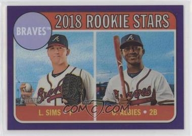 2018 Topps Heritage - [Base] - Hot Box Chrome Purple Refractor #THC-331 - Rookie Stars - Ozzie Albies, Lucas Sims