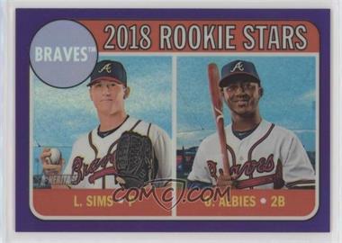 2018 Topps Heritage - [Base] - Hot Box Chrome Purple Refractor #THC-331 - Rookie Stars - Ozzie Albies, Lucas Sims