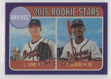 2018 Topps Heritage - [Base] - Hot Box Chrome Purple Refractor #THC-331 - Rookie Stars - Ozzie Albies, Lucas Sims