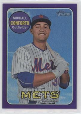 2018 Topps Heritage - [Base] - Hot Box Chrome Purple Refractor #THC-364 - Michael Conforto