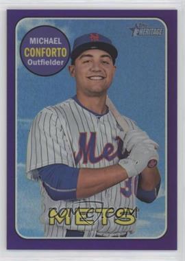 2018 Topps Heritage - [Base] - Hot Box Chrome Purple Refractor #THC-364 - Michael Conforto