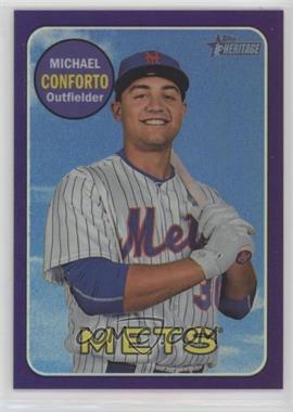 2018 Topps Heritage - [Base] - Hot Box Chrome Purple Refractor #THC-364 - Michael Conforto