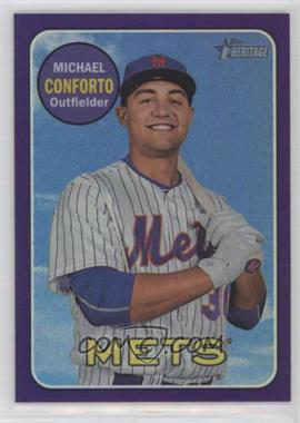 2018 Topps Heritage - [Base] - Hot Box Chrome Purple Refractor #THC-364 - Michael Conforto