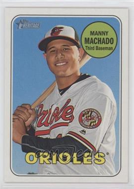 2018 Topps Heritage - [Base] #151.1 - Manny Machado (Posing with Bat)