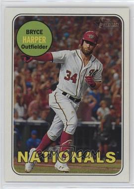 2018 Topps Heritage - [Base] #22.2 - SP - Action Variation - Bryce Harper (Running and Pointing)