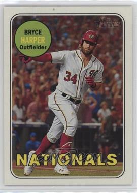 2018 Topps Heritage - [Base] #22.2 - SP - Action Variation - Bryce Harper (Running and Pointing)