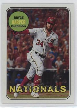 2018 Topps Heritage - [Base] #22.2 - SP - Action Variation - Bryce Harper (Running and Pointing)