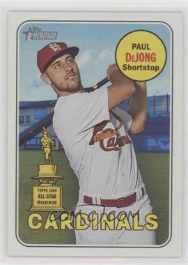 2018 Topps Heritage - [Base] #320.2 - SP - Error Variation - Paul DeJong (1969 on Trophy)