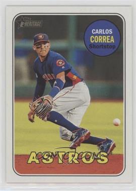 2018 Topps Heritage - [Base] #381.2 - SP - Action Variation - Carlos Correa (Fielding)