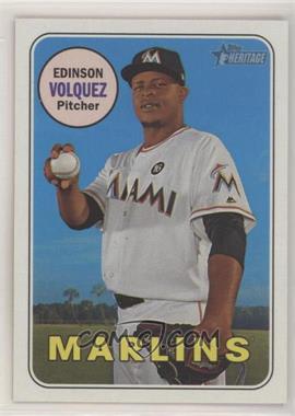 2018 Topps Heritage - [Base] #492 - High Number SP - Edinson Volquez