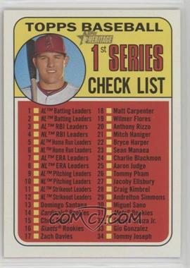 2018 Topps Heritage - [Base] #57 - Checklist - Mike Trout