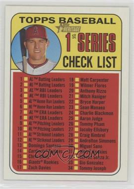 2018 Topps Heritage - [Base] #57 - Checklist - Mike Trout