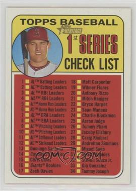 2018 Topps Heritage - [Base] #57 - Checklist - Mike Trout