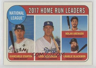 2018 Topps Heritage - [Base] #6 - League Leaders - Giancarlo Stanton, Cody Bellinger, Nolan Arenado, Charlie Blackmon