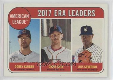 2018 Topps Heritage - [Base] #7 - League Leaders - Corey Kluber, Chris Sale, Luis Severino
