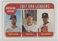 League Leaders - Corey Kluber, Chris Sale, Luis Severino [Noted]