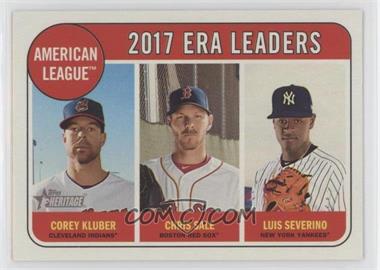 2018 Topps Heritage - [Base] #7 - League Leaders - Corey Kluber, Chris Sale, Luis Severino