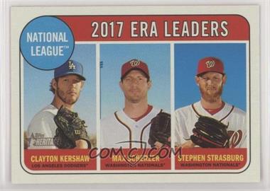 2018 Topps Heritage - [Base] #8 - League Leaders - Max Scherzer, Stephen Strasburg, Clayton Kershaw