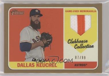 2018 Topps Heritage - Clubhouse Collection Relics - Gold #CCR-DK - Dallas Keuchel /99