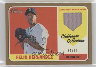 2018 Topps Heritage - Clubhouse Collection Relics - Gold #CCR-FH - Felix Hernandez /99