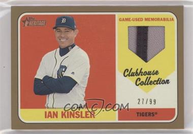 2018 Topps Heritage - Clubhouse Collection Relics - Gold #CCR-IK - Ian Kinsler /99