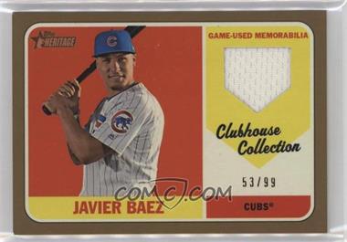 2018 Topps Heritage - Clubhouse Collection Relics - Gold #CCR-JB - Javier Baez /99
