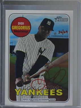2018 Topps Heritage - Real One Autographs - Special Edition Red Ink #ROA-DG - Didi Gregorius /69