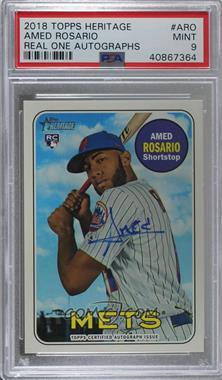 2018 Topps Heritage - Real One Autographs #ROA-ARO - Amed Rosario [PSA 9 MINT]