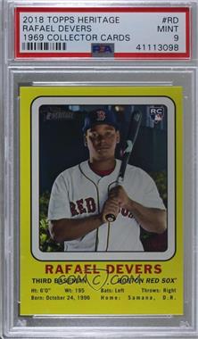 2018 Topps Heritage - Target 1969 Collector Cards #69CC-RD - Rafael Devers [PSA 9 MINT]