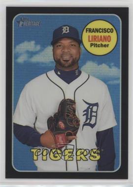 2018 Topps Heritage High Number - [Base] - Chrome Black Refractor #THC-583 - Francisco Liriano /69