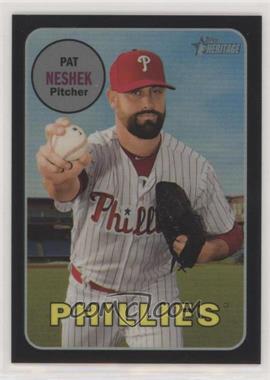 2018 Topps Heritage High Number - [Base] - Chrome Black Refractor #THC-633 - Pat Neshek /69