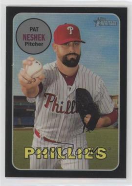 2018 Topps Heritage High Number - [Base] - Chrome Black Refractor #THC-633 - Pat Neshek /69