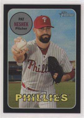 2018 Topps Heritage High Number - [Base] - Chrome Black Refractor #THC-633 - Pat Neshek /69