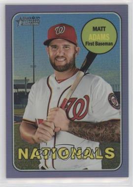 2018 Topps Heritage High Number - [Base] - Hot Box Chrome Purple Refractor #THC-537 - Matt Adams