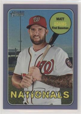 2018 Topps Heritage High Number - [Base] - Hot Box Chrome Purple Refractor #THC-537 - Matt Adams