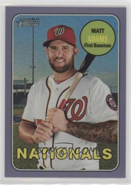 2018 Topps Heritage High Number - [Base] - Hot Box Chrome Purple Refractor #THC-537 - Matt Adams