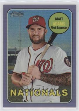 2018 Topps Heritage High Number - [Base] - Hot Box Chrome Purple Refractor #THC-537 - Matt Adams