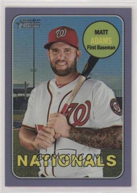 2018 Topps Heritage High Number - [Base] - Hot Box Chrome Purple Refractor #THC-537 - Matt Adams