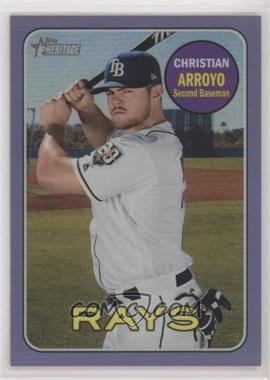 2018 Topps Heritage High Number - [Base] - Hot Box Chrome Purple Refractor #THC-613 - Christian Arroyo