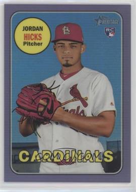 2018 Topps Heritage High Number - [Base] - Hot Box Chrome Purple Refractor #THC-620 - Jordan Hicks