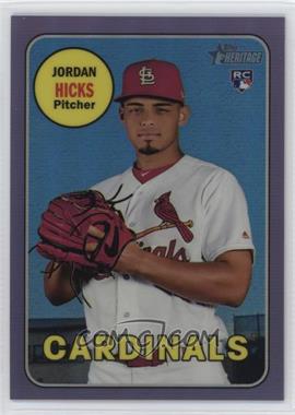 2018 Topps Heritage High Number - [Base] - Hot Box Chrome Purple Refractor #THC-620 - Jordan Hicks