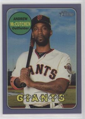 2018 Topps Heritage High Number - [Base] - Hot Box Chrome Purple Refractor #THC-705 - Andrew McCutchen
