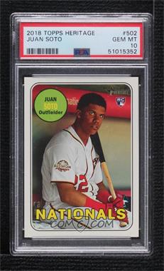 2018 Topps Heritage High Number - [Base] #502 - Juan Soto [PSA 10 GEM MT]