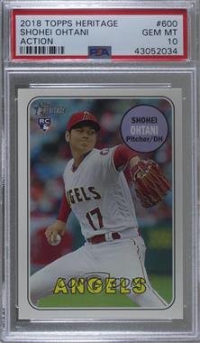 2018 Topps Heritage High Number - [Base] #600.2 - SP - Action Image Variation - Shohei Ohtani [PSA 10 GEM MT]