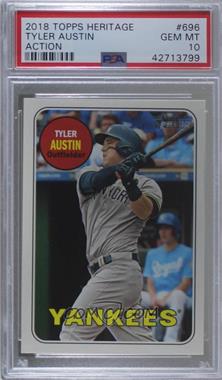 2018 Topps Heritage High Number - [Base] #696.2 - SP - Action Image Variation - Tyler Austin [PSA 10 GEM MT]