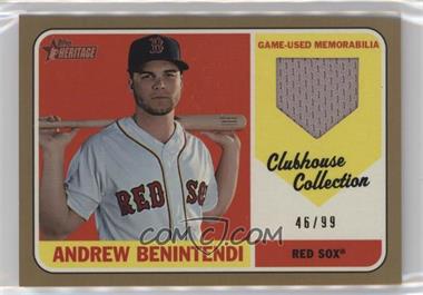 2018 Topps Heritage High Number - Clubhouse Collection Relics - Gold #CCR-ABE - Andrew Benintendi /99